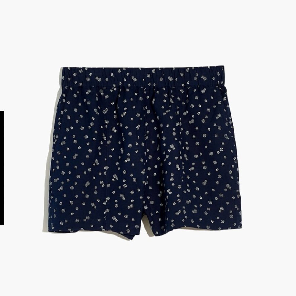Madewell Linen-Blend Easy Pull-On Shorts in Bandana Flower - Size Small